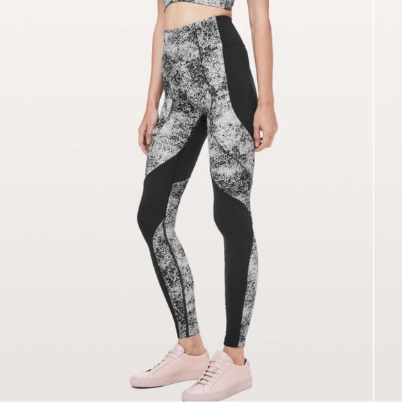 Lululemon Black & Grey Sweat & Repeat Tight *28" - Picture 1 of 14